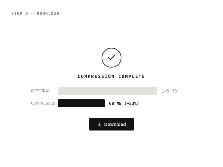 Downloading the compressed MP4 video